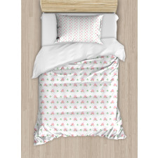 Pastel Plumeria Duvet Cover Set