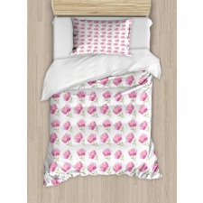 Pink Peony Garden Duvet Cover Set