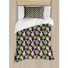 Artichokes Purple Duvet Cover Set