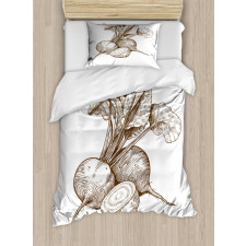 Vintage Beet Duvet Cover Set