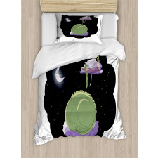 Sleeping Kid Dragon Duvet Cover Set