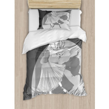 Ballerina Girl Shadow Duvet Cover Set