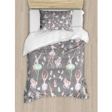 Dancers and Unicorns Duvet Cover Set