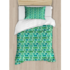 Squares and Caravans Duvet Cover Set