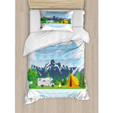 Forest Camping Summer Duvet Cover Set