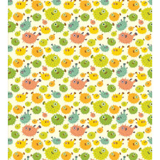 Funny Pufferfish Colorful Duvet Cover Set