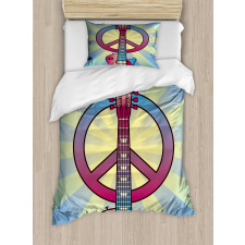 Woodstock Music Theme Duvet Cover Set