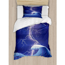 Heavy Storm in the Ocean Duvet Cover Set