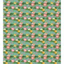 Vivid Color Hibiscus Duvet Cover Set