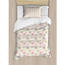 Geometric Petals Dots Duvet Cover Set