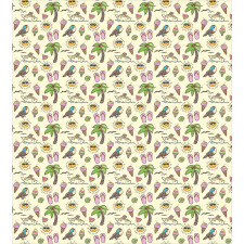 Ice Cream and Toucan Duvet Cover Set
