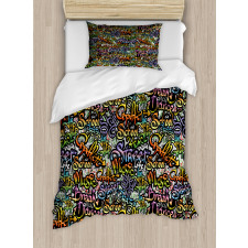 Ghetto Grafitti Spray Duvet Cover Set