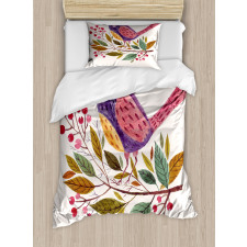 Scarlet Firethorn Flower Duvet Cover Set