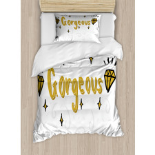 Word and Diamond Duvet Cover Set