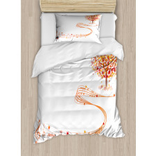 Music Sheet and Notes Duvet Cover Set