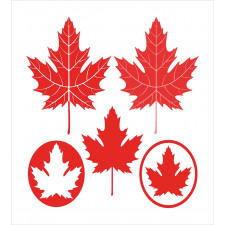 Canadian Flag Motifs Duvet Cover Set