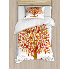 Fall Season MaplevLeaves Duvet Cover Set