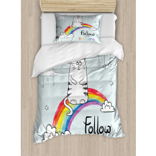 Follow Your Dreams Rainbow Duvet Cover Set