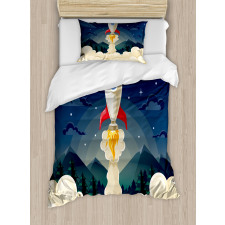 Rocket in the Woodlands Duvet Cover Set