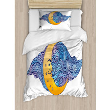 Antique Swirled Cloud Duvet Cover Set