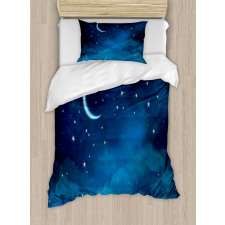 Watercolor Night Sky Duvet Cover Set