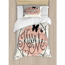 Hand Lettering Love Words Duvet Cover Set