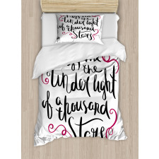 Romantic Message Curls Duvet Cover Set