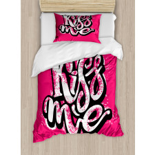 Modern Calligraphy Duvet Cover Set