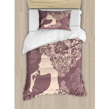 Flower Hairstyle Duvet Cover Set