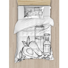 Natural Tropical Fruit Duvet Cover Set