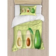 Realistic Half Avocado Duvet Cover Set