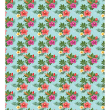 Blooming Hibiscuses Duvet Cover Set