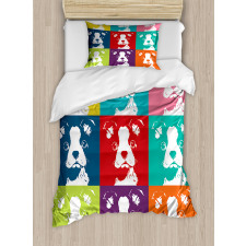 Pop Art Dogs Duvet Cover Set