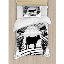 Rural Landscape Field Duvet Cover Set