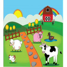 Cartoon Farmhouse Life Duvet Cover Set
