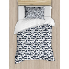 Silhouette Farm Animals Duvet Cover Set