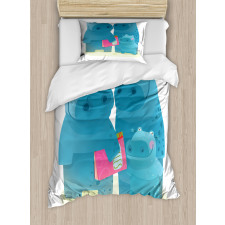 Graphic Happy Family Duvet Cover Set