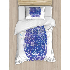 Lace Ornamental Ombre Duvet Cover Set