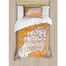 Hippo Design Floral Motifs Duvet Cover Set