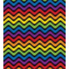 Jagged Zigzag Pattern Duvet Cover Set