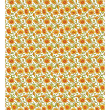 Botanic Cartoon Calendula Duvet Cover Set