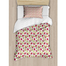 Fresh Organic Echinacea Duvet Cover Set