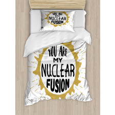 Cosmic Star Love Message Duvet Cover Set