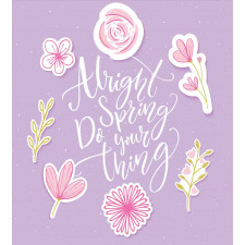 Spring Theme Funny Floral Duvet Cover Set