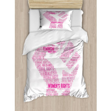 Lgbt Female Fist Print Duvet Cover Set