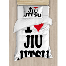 I Love Typography Duvet Cover Set