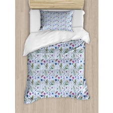 Spring Floral Motifs Duvet Cover Set