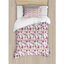 Summer Floral Thistles Duvet Cover Set