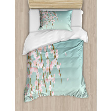 Cherry Blossom Buds Duvet Cover Set