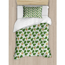 Hand Drawn Exotic Fruit Duvet Cover Set